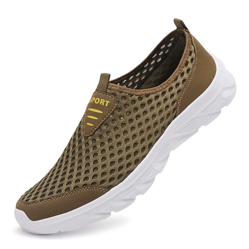

ELUVA Mens Sneakers Lightweight Breathable Slip On Walking Shoes Anti Slip Comfort Male Casual Shoes Outdoor Sportwear