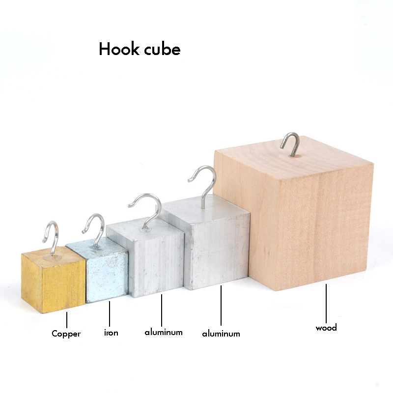 Hook Cube Group Copper Iron Aluminum Wood Cube Group For Junior High Physical Mechanics Cube Physical Teaching Tool