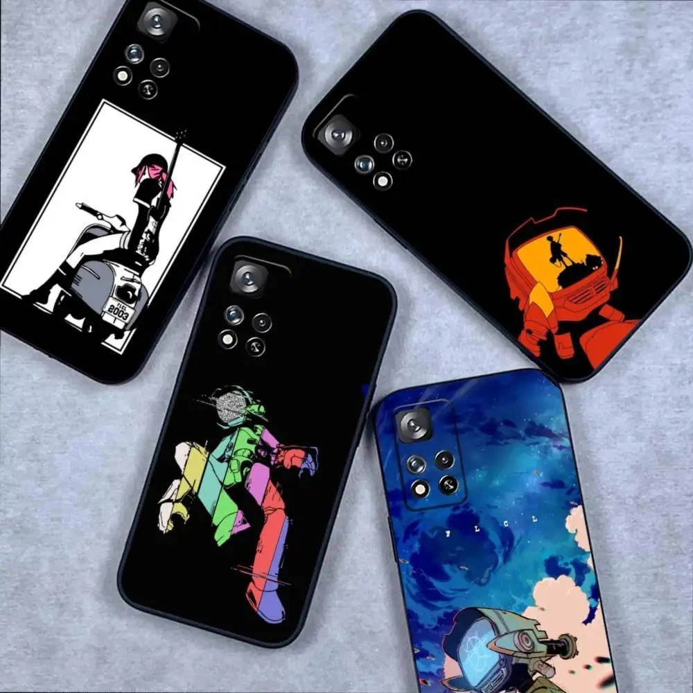 

Anime Flcl Phone Case For Samsung S 25,24,23,22,30,21,10,9,Ultra,Plus,Lite,FE,4,5G Black Soft Case