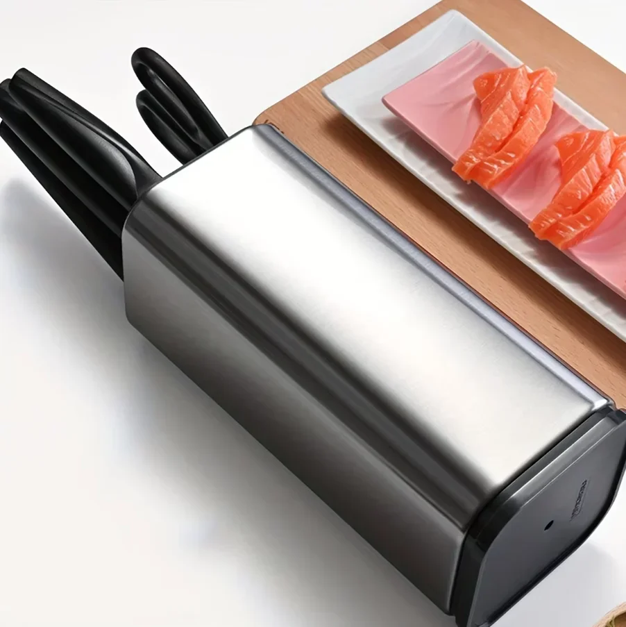 Stainless Steel Kitchen Knife Holder Fruit Chef Knives Storage Rack Multifunctinal Household Knife Block Holder Storage Rack