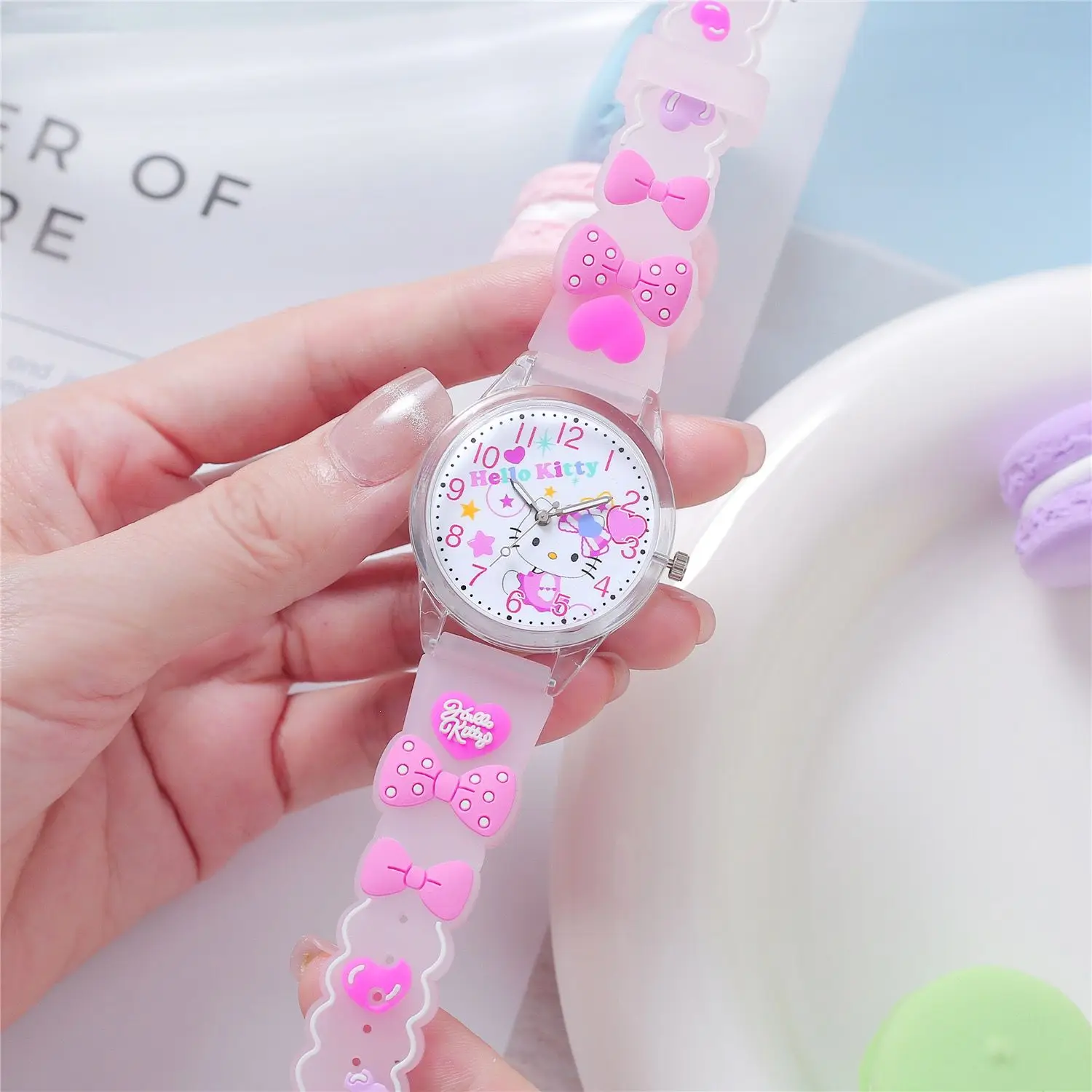 Sanrio Hello Kitty Quartz Watch for Girls Cute Cartoon Design Ideal Festive Gift Fashionable Timepiece