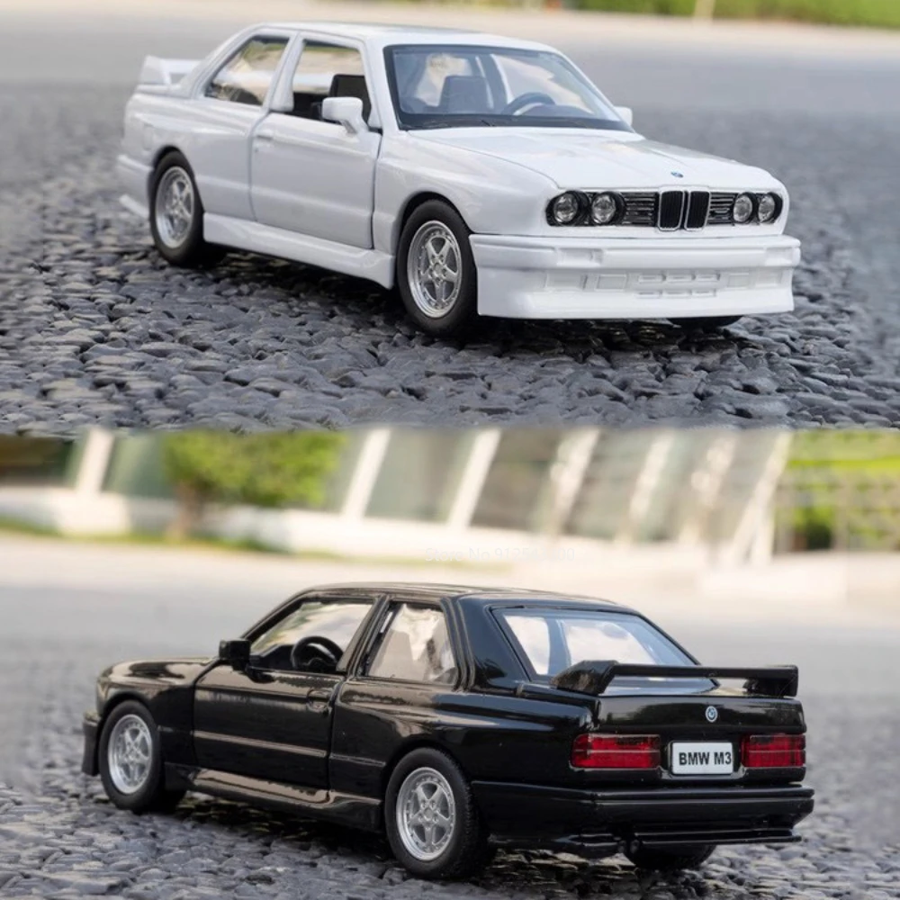 Imtfzct – BMW M3 1987 1/36 – Voiture Miniature Alliage Zinc – Portes Ouvrantes – Jouet Ou Collection – Noir