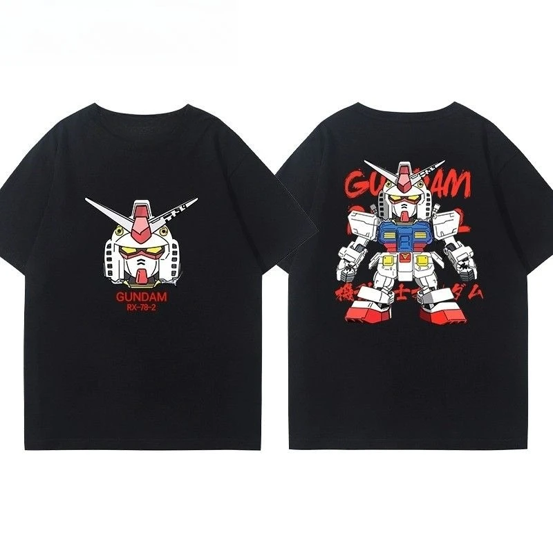 تيشيرتات Hello Kitty اللطيفة المصنوعة من القطن الخالص بأكمام قصيرة للرجال والنساء والكبار والأطفال والطلاب عصرية وقابلة للغسل في الغسالة