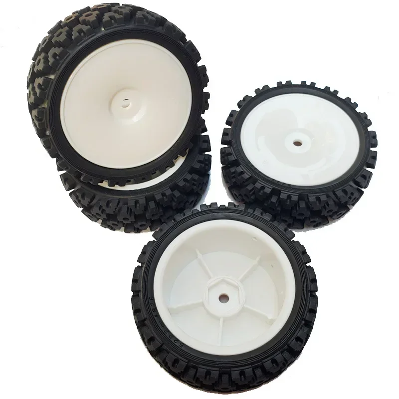 

4Pcs 70Mm 1/10 RC Off-Road Buggy Car Rubber Tires Wheel Tyres Front For Tamiya TT01 TT02 XV01 LC RACING PTG-2 HSP HPI