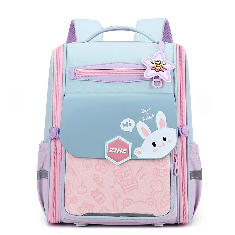 Primary School Backpack for Girlscute Rabbit Kid Backpack Waterproof Large Capacity Girl School Bag 6-10 Years Children Bookbag
