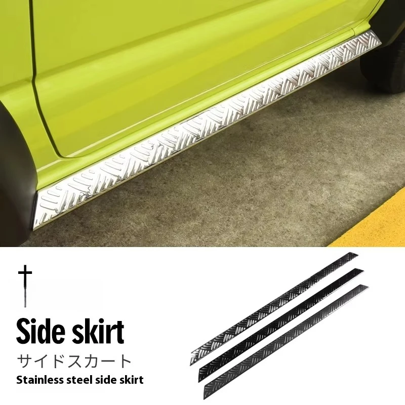 for Jimney external accessories anti-collision stainless steel sticker threshold guard body side skirt modification accessories