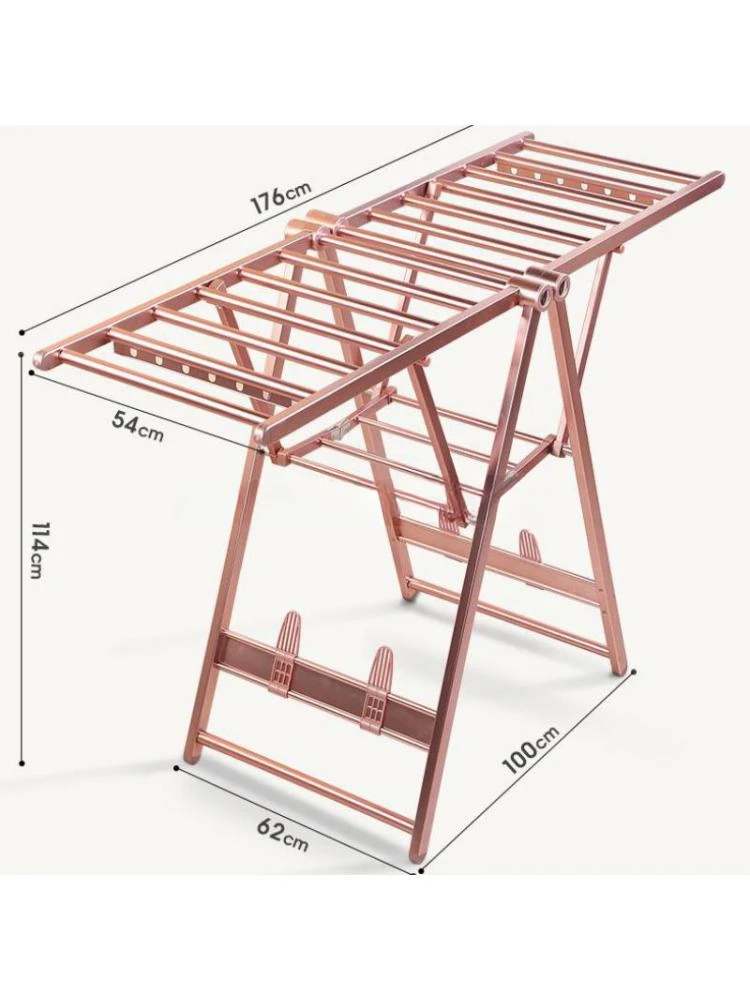 Clothes Rack Floor Folding Indoor And Outdoor Balcony Household Wing-shaped Cool Clothes Quilt Artifact Baby Drying Rack