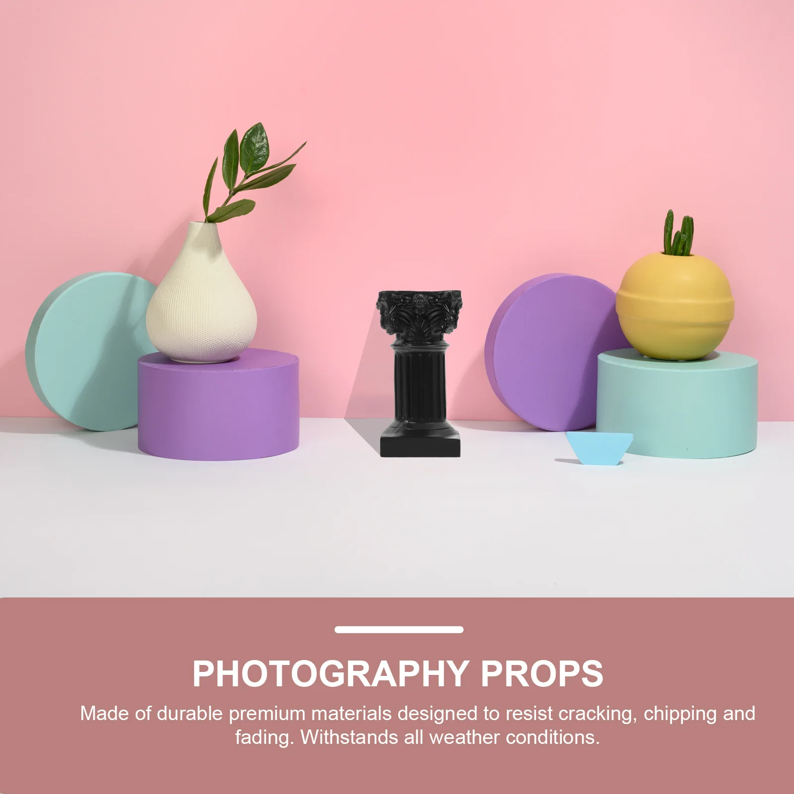 2 قطعة أصحاب الراتنج العمود الروماني آمنة عملية ديكور المنزل داخلي في الهواء الطلق استخدام لوازم حفلات الزفاف #2