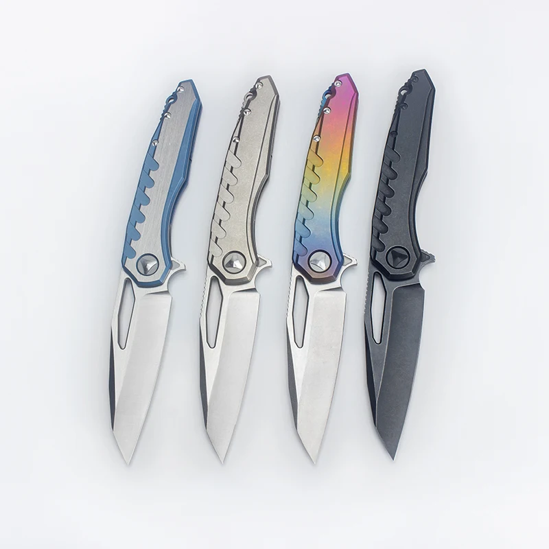 EVIL EYES Customized Folding Knife Sigil Sharp M390 Blade Ti Handle Sacrum Tactical Pocket EDC Survival Tools Hidden Clip