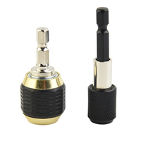 2pcs Hex Shank 60mm Keyless Drill Building Crates Carbon Steel Chuck Driver Convertor Adapter Hand 1/4\\\