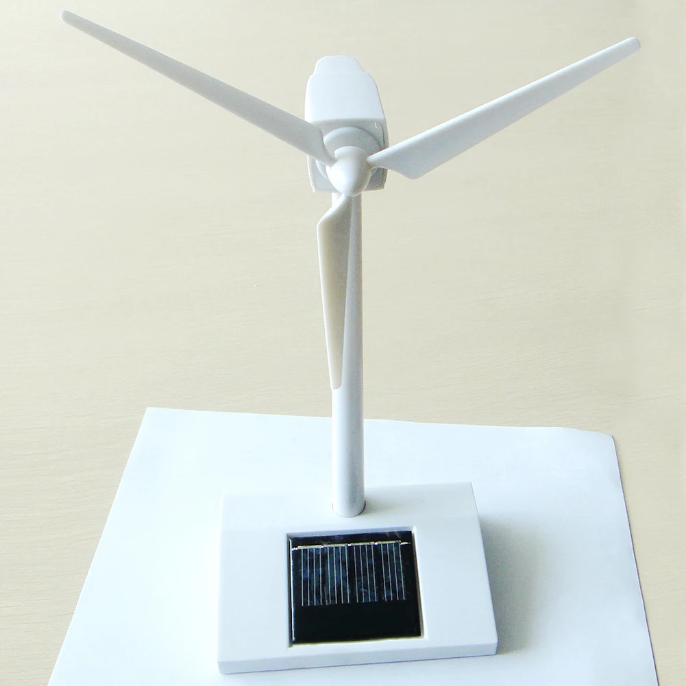 Solar Powered Windmill Model Toy Rotatable 3D Windmill Assembled Model Lightweight Eco-Friendly Energy-Saving for Children Gift