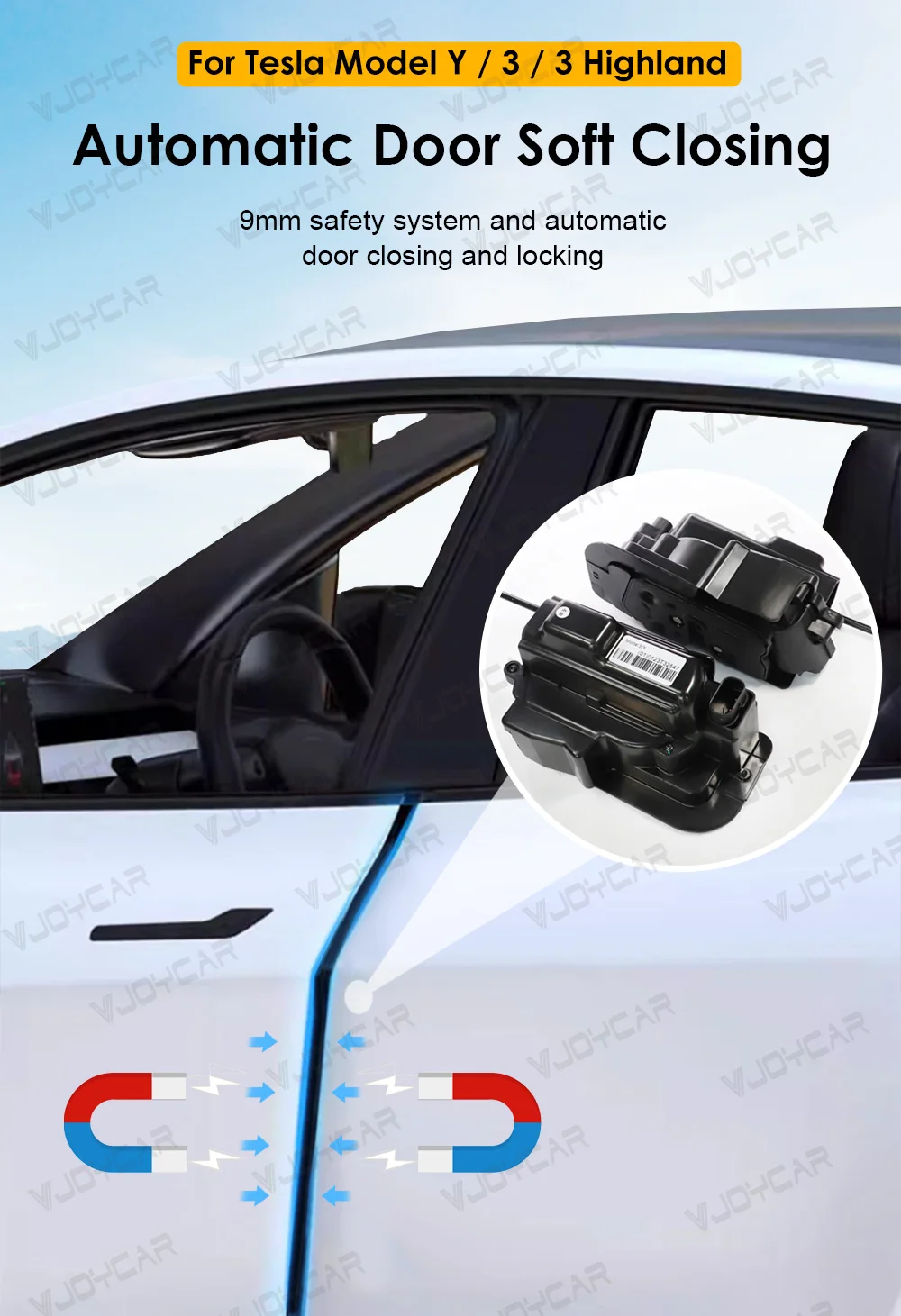 Newest Auto Smart Electric Suction Door for Tesla Model 3 Y 3 Highland High-Technology Anti-Pinch Stable Door Soft Closing