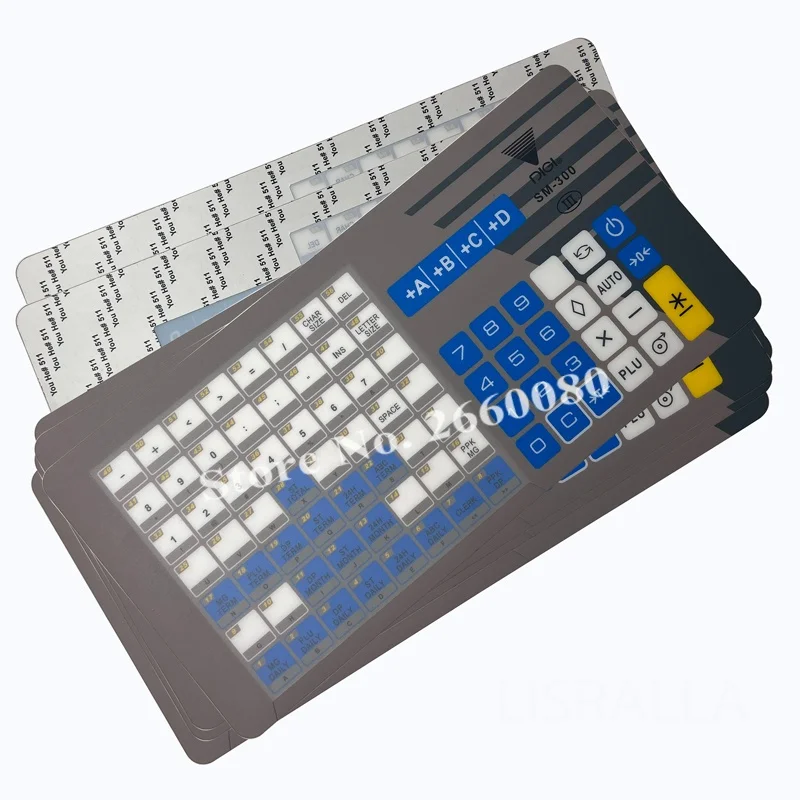 5pcs Original New SM300 Keyboard Film English Version for DIGI SM300P Balance Scale SM-300P Panel 56 Keys Key Sheet