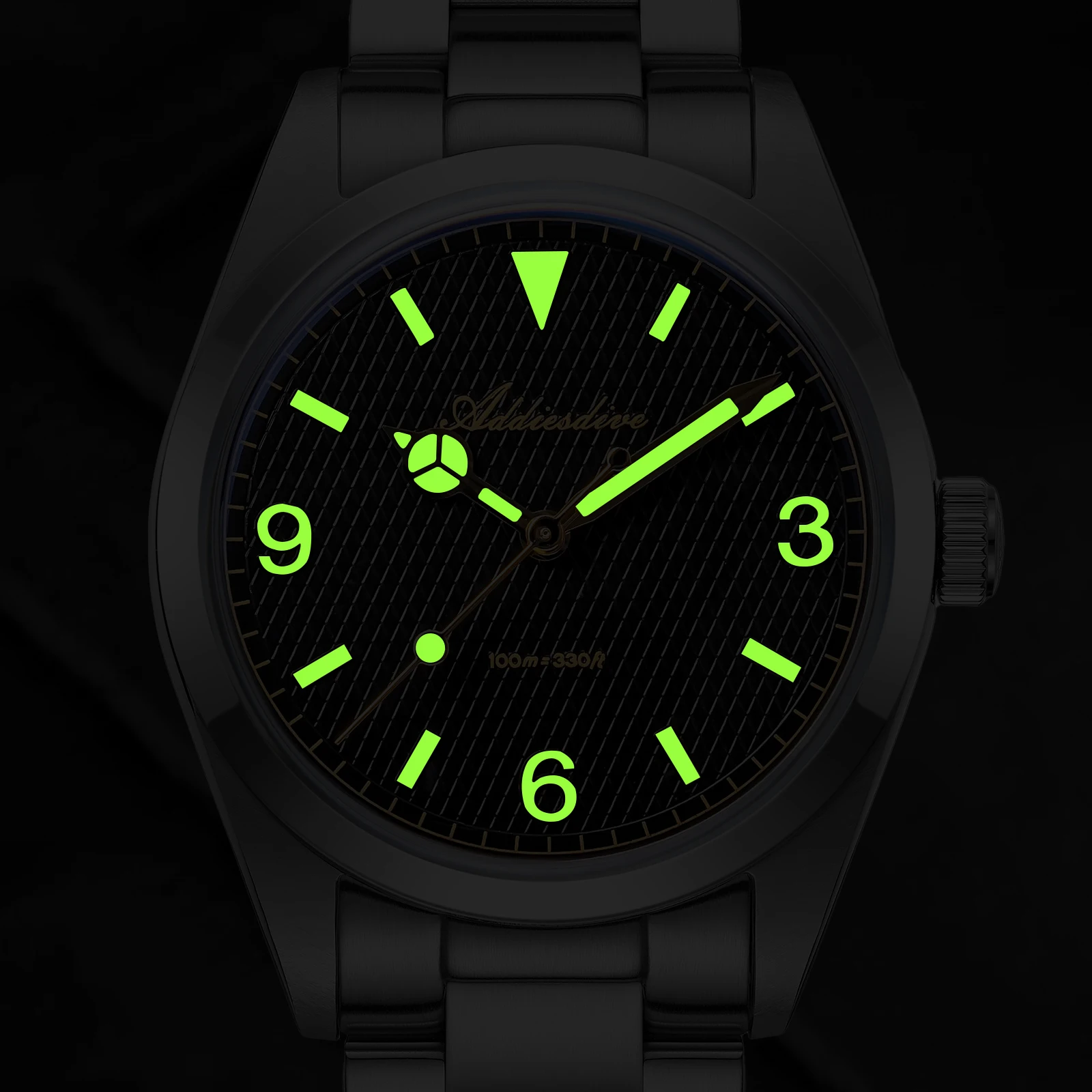 Addiesdive vh31 relógios de quartzo novo retro ad2096 bolha espelho vidro à prova dwaterproof água relógio de pulso bgw9 luminoso inoxidável relógio masculino