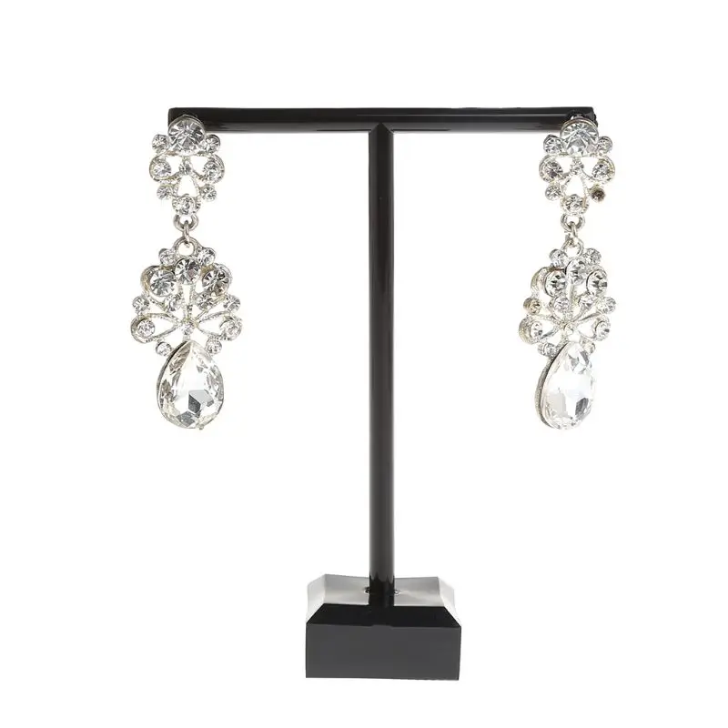 2Pieces Acrylic Jewelry Tree Stand Earring Holder Hanging Jewelry