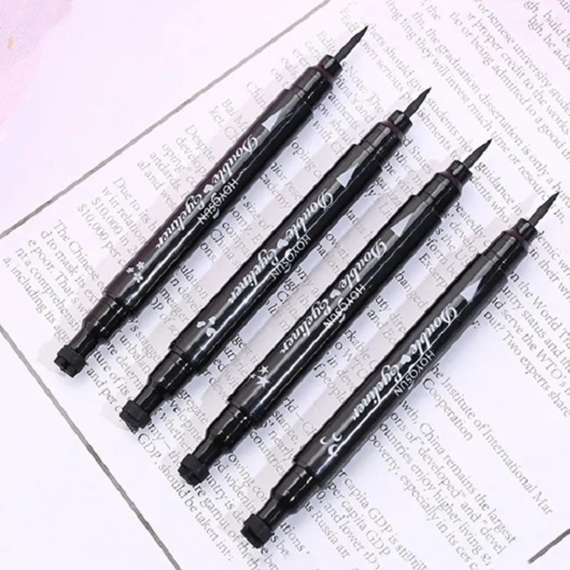 Double-Head Eyeliner Stamp Liquid Eyeliner Black Eye Liner Pen Moon Star Heart Eye Makeup Waterproof Eyes Cosmetics Maquillaje