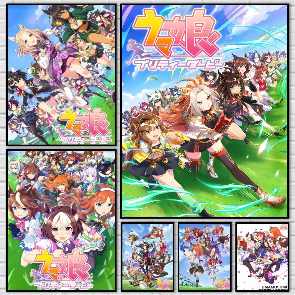 Game U-Uma Musume Pretty Derby Poster Canvas Mural For Interior Walls Crease-Free Beautiful For Living Room Bedroom