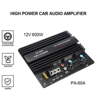 High Power Car Audio Amplifier New 12V 600W PA-60A Speaker Subwoofer Bass Module Mono Channel Durable Lossless Amplifier Board