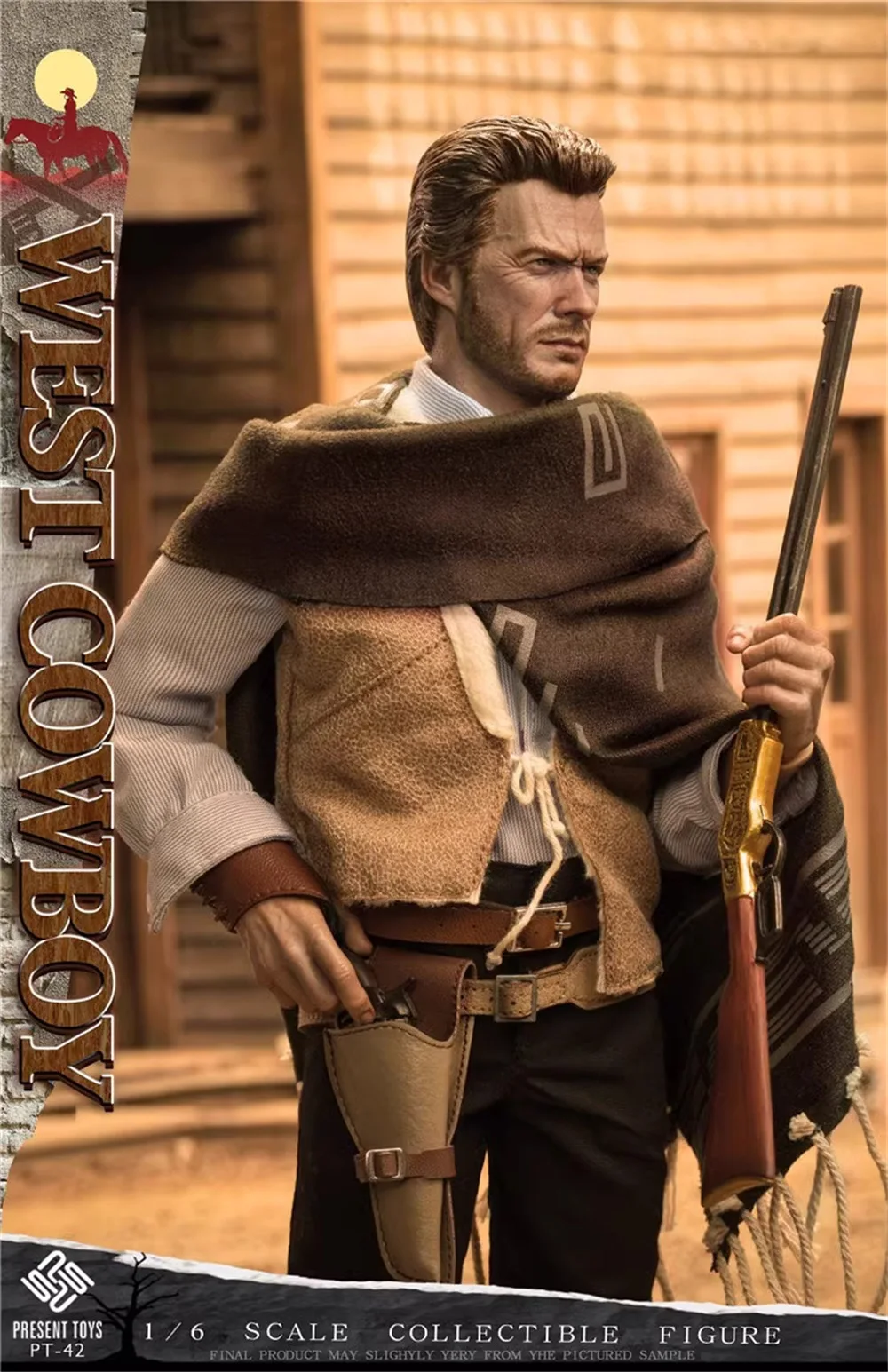 

PRESENT PT-sp42 Guy Male West Cowboy US. Treasure Tombstone Town Full Set Action Figure with 2 Head Gift For Fans Collect 1/6