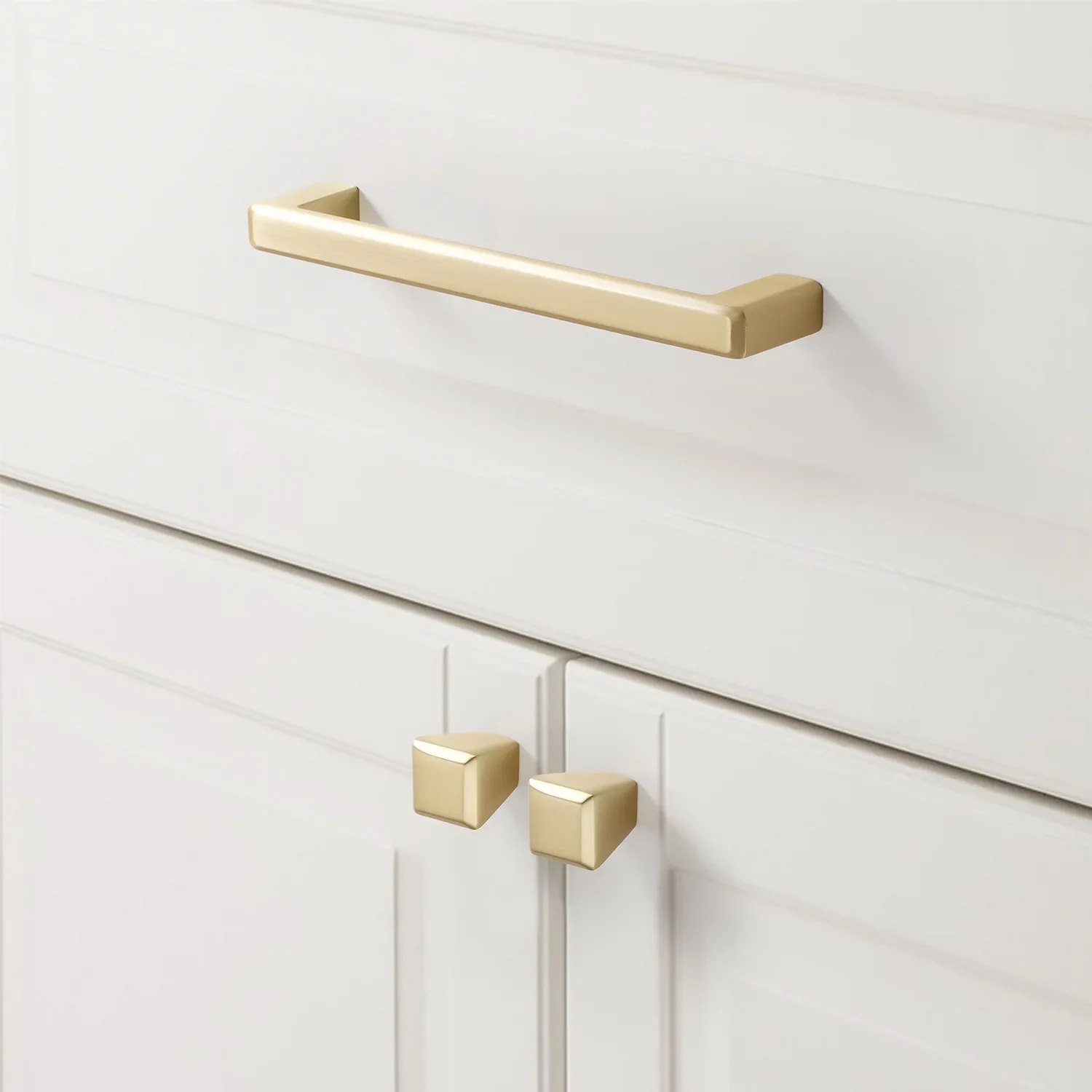 

YM Modern Minimalist Pulls Cupboard Pearl Gold Brass Cabinet Door Handles Gray Zinc Alloy Drawer Knobs Kitchen Furniture Hardwar