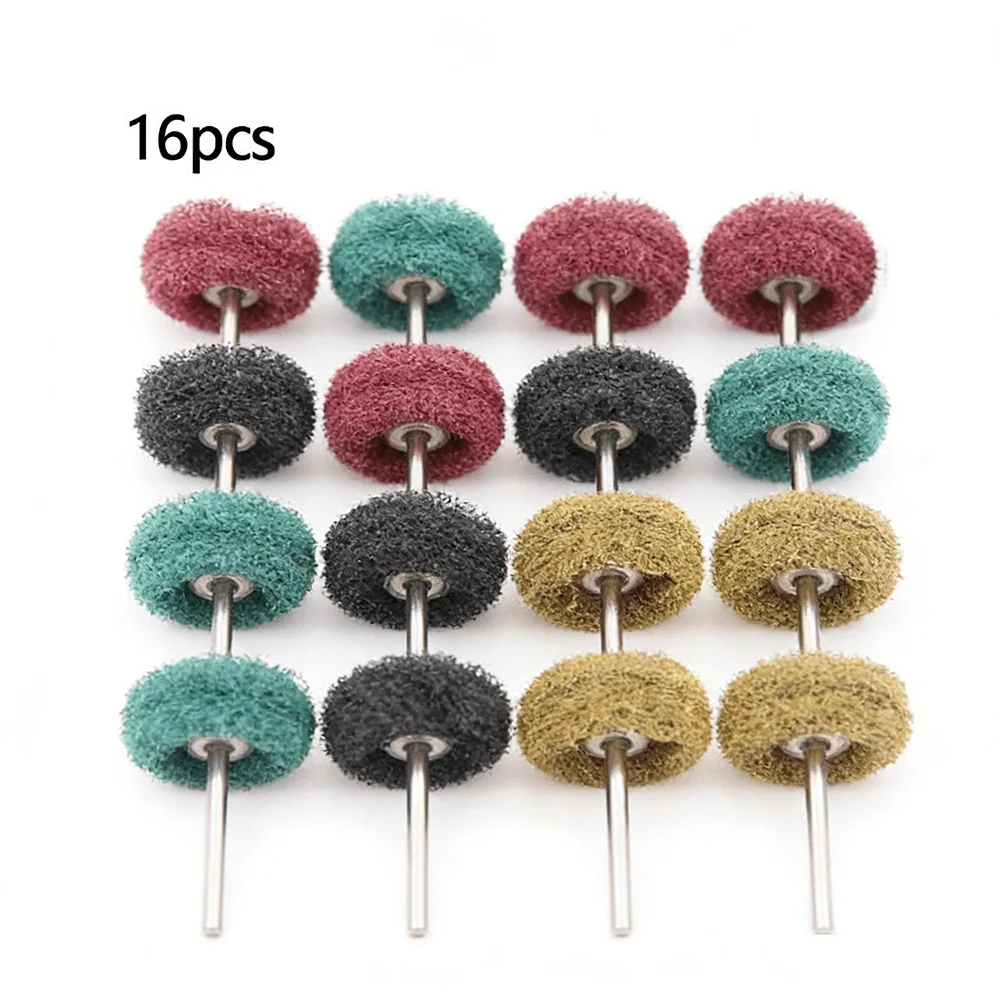 10pcs Mini Drill Abrasive Brush Nylon Buffing Polishing Wheel with 3mm Shank for Dremel Rotary Tool Accessories Set