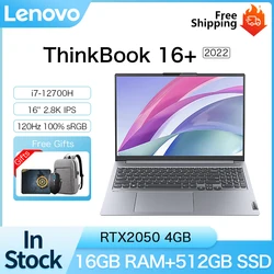 Lenovo ThinkBook 16+ Business Laptop 2022 i5 12500H/i7-12700H RTX2050 16G+512GB 16Inch 2.5K IPS LED-backlit Slim Notebook Win11