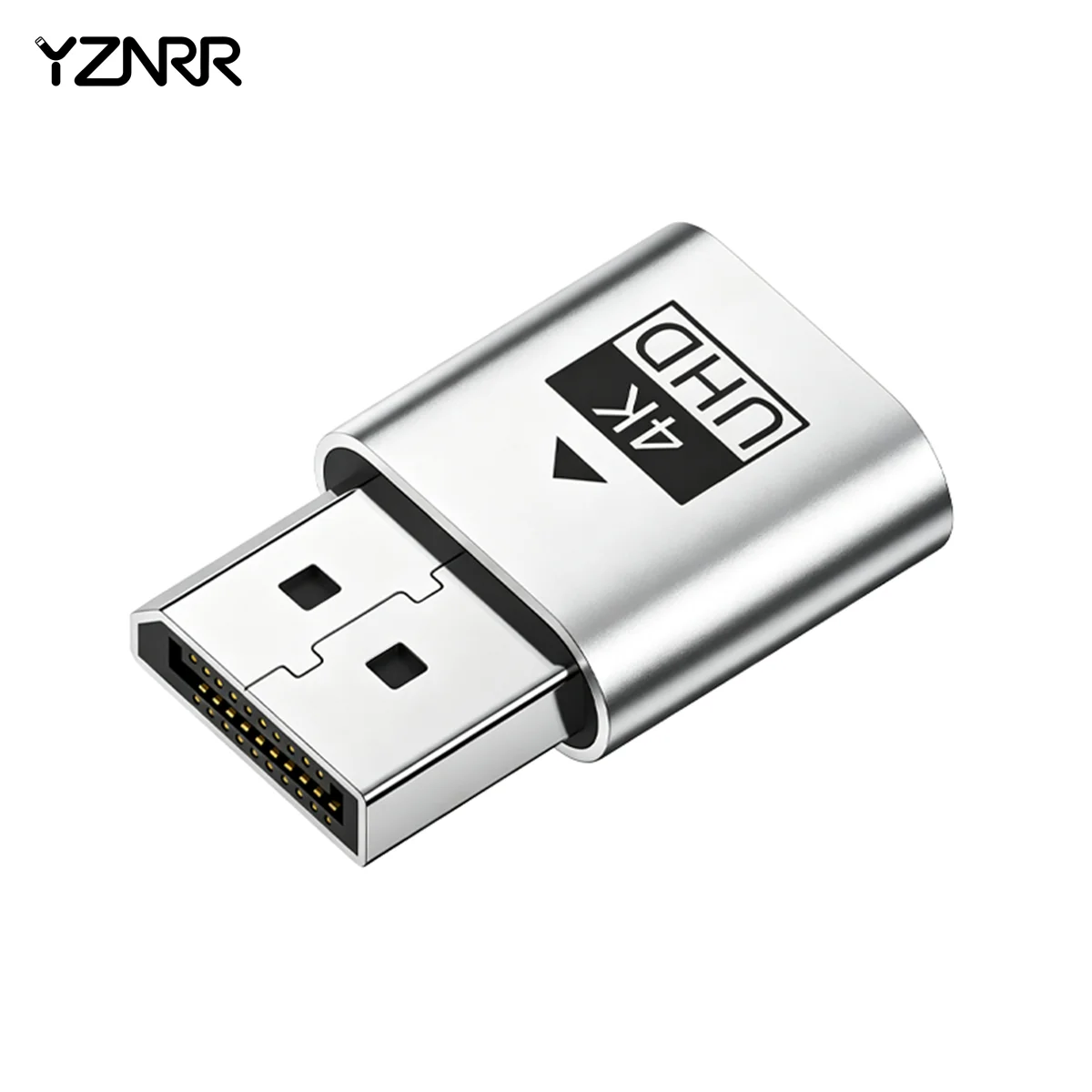 YZNRR DP & mini‑DP Virtual Monitor Dummy Plug, GPU EDID Emulator for Headless Remote‑Desktop and Background‑Hang‑Up Operation