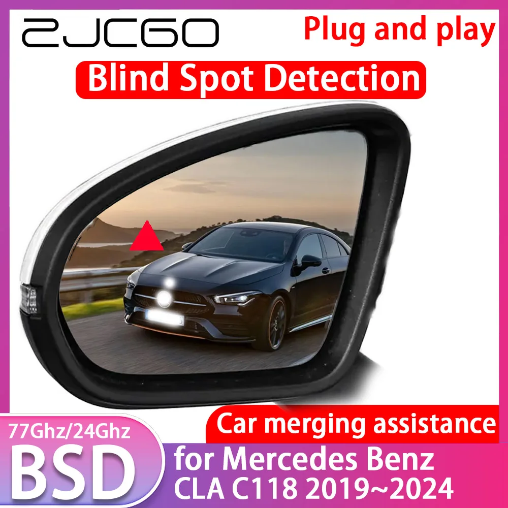 ZJCGO for Mercedes Benz CLA C118 2019~2024 Blind Spot Detection Car BSD BSA BSM System Driving Warning Radar Alert Mirror