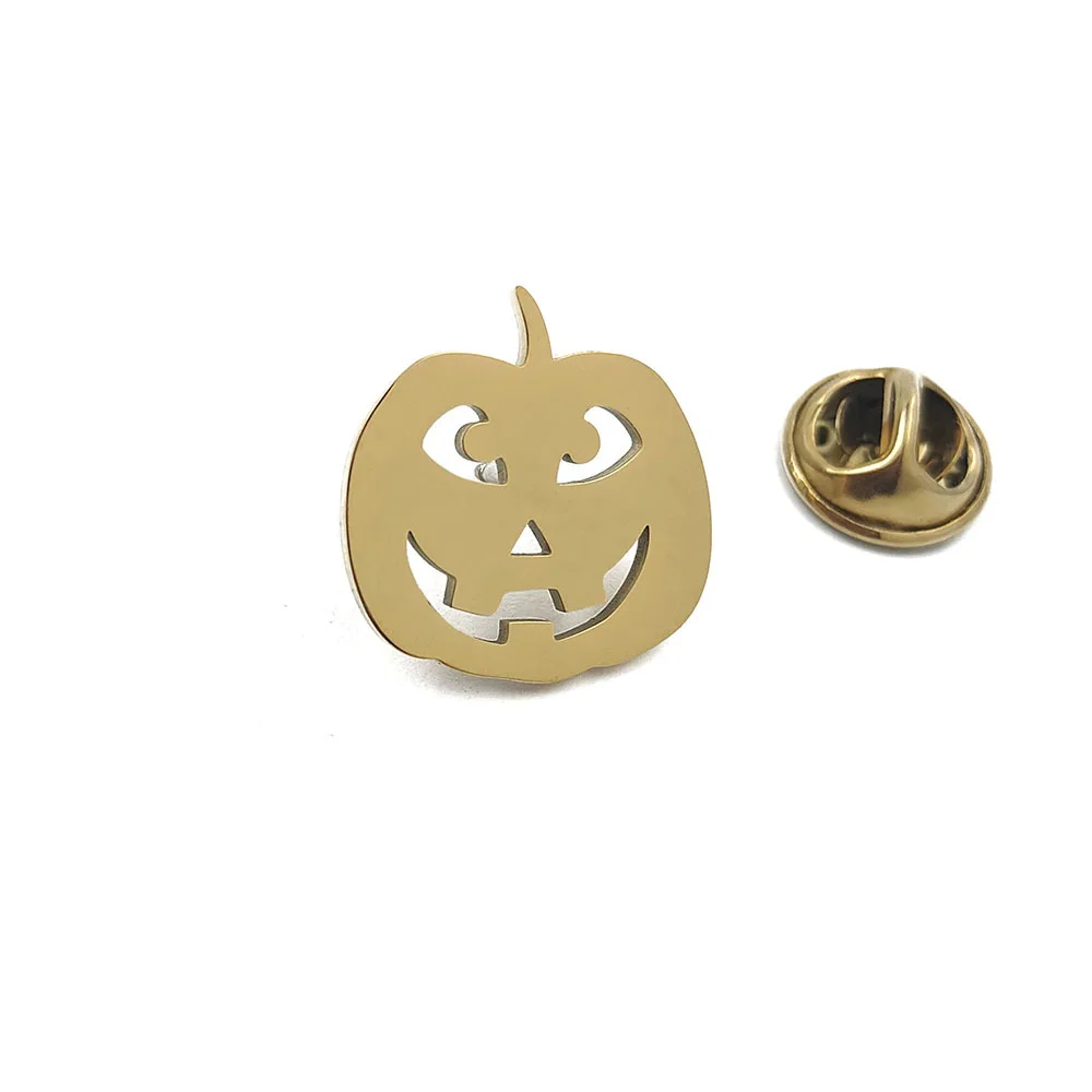 Halloween Pumpkin Lantern Brooch Festive Atmosphere Funny Badge Suit Casual Wear Metal Pin Accessory