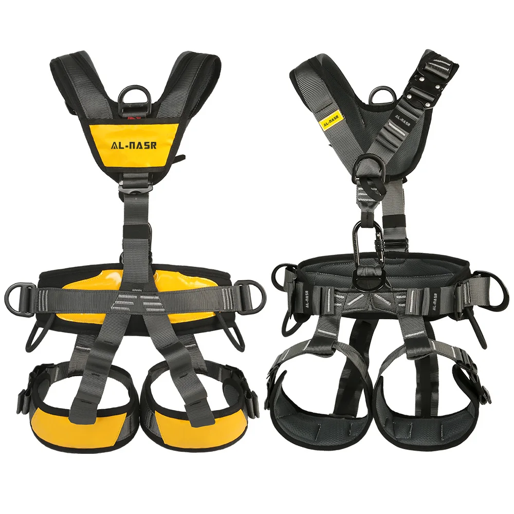 Full Body 5-Point Safety Belt High Altitude Work Safety Harness Outdoor Climbing Mountaineering Construction Rescue Equipment