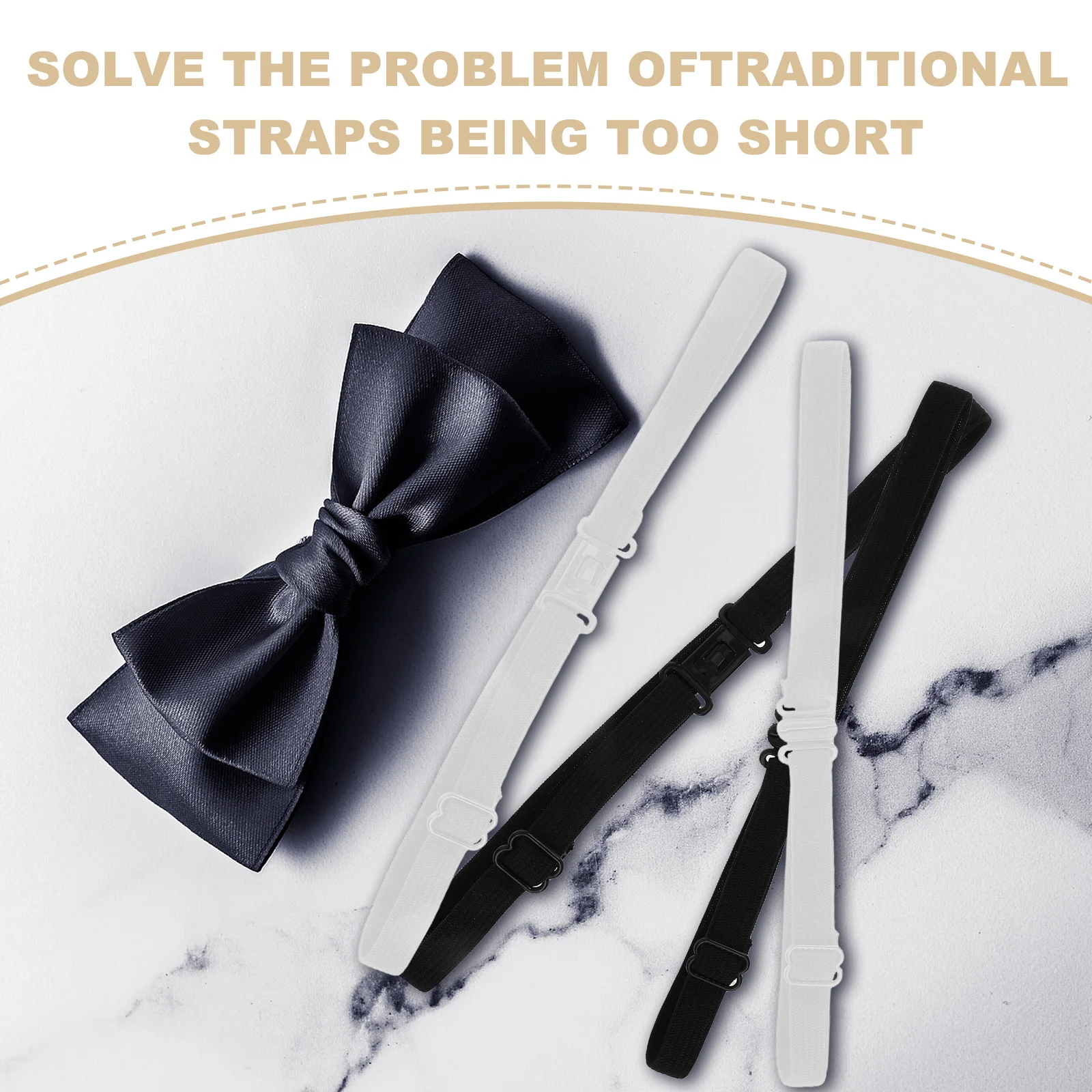 20 stuks elastische vlinderdas riem extender verstelbare houder voor jk uniformen matrozenpakken en feestkleding mode-accessoires