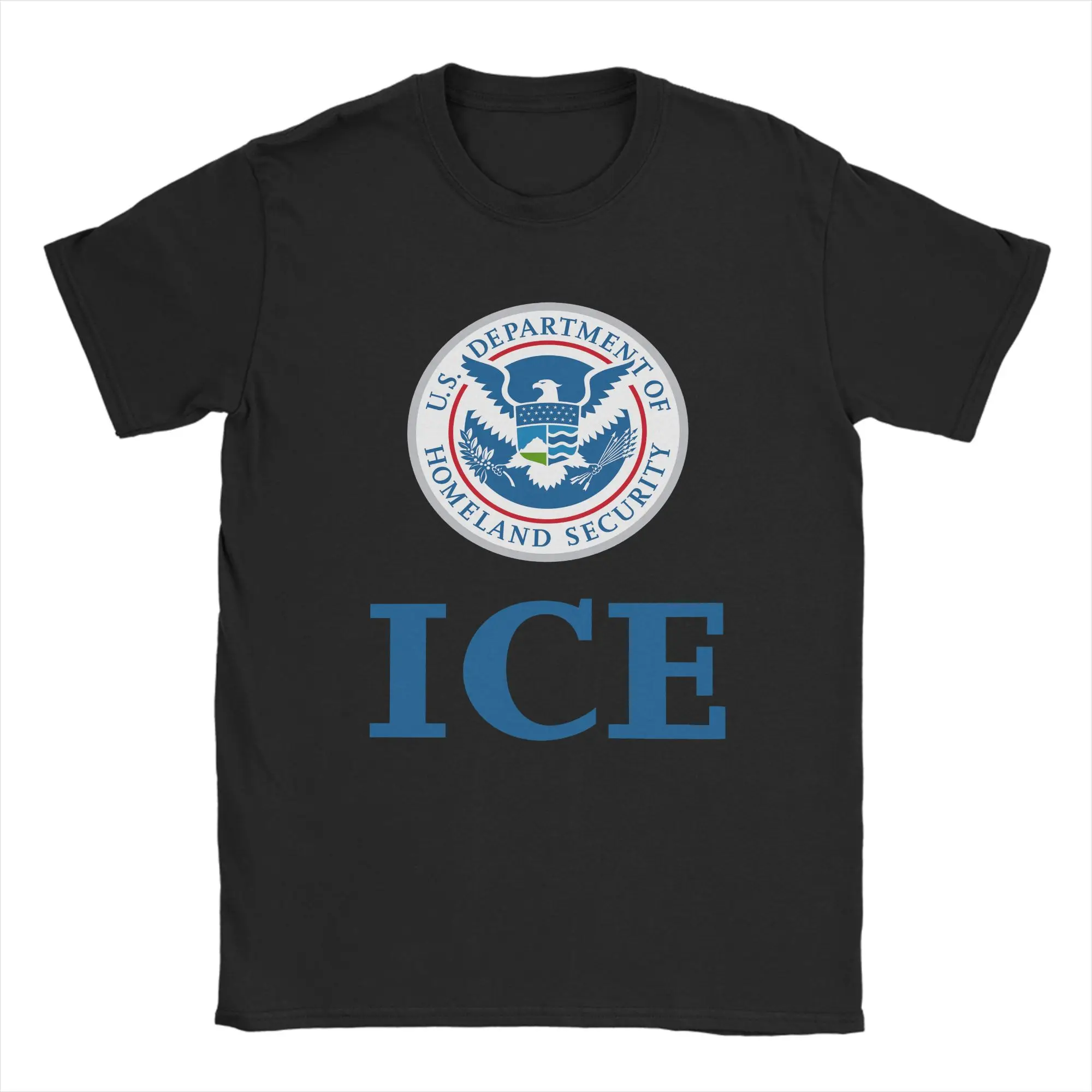Oversized T-Shirt United States Immigration and Customs Enforcement Cotton T-Shirts Fashion Tshirt for Men Y2K Short Sleeve Tees