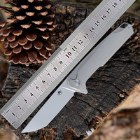 HWZBBEN J280 High Quality Titanium Handle Folding Knife Outdoor Equipment Camping Self Defense 14C28N Blade EDC Cutter Best Gift