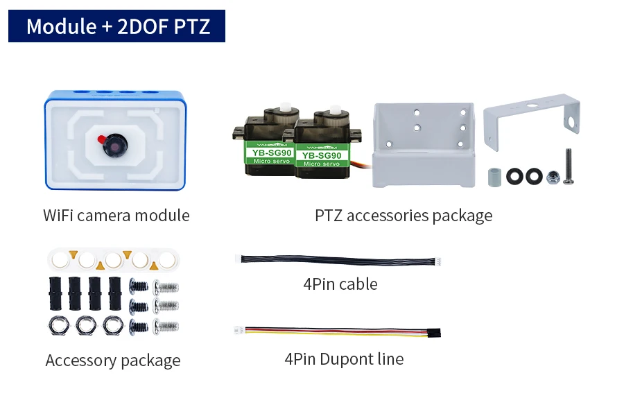 ESP32-WLAN-Kameramodul mit ESP32-S3-Chip und 2 MP-Kamera mit serieller Kommunikation, unterstützt ROS1 ROS2 für Micro:bit Roboterauto – Detail 30