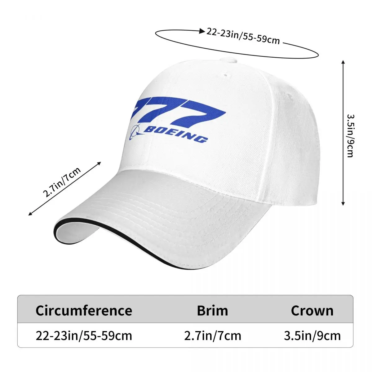 2024 New Arrival Baseball Cap Boeing Airplane 777 Stuff Unisex Golf Cap Vintage Snapback Hat