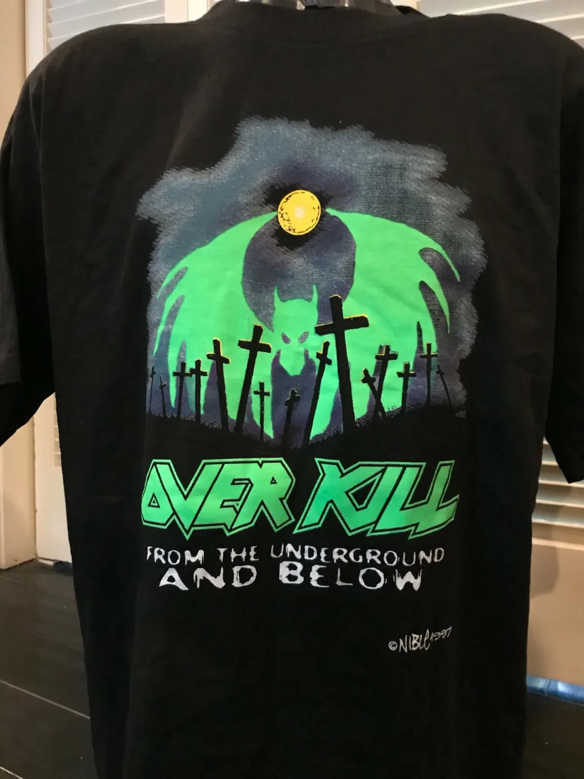 Overkill 1997 Underground Tour Shirt Size XL Rock Metal NWOT