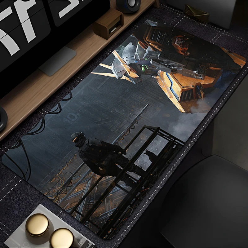 Alas Mouse Mechanical Warrior Baru Ukuran Besar, Alas Mouse untuk Game, Kantor, Laptop, Karpet Lembut Anti-selip untuk Desktop PC