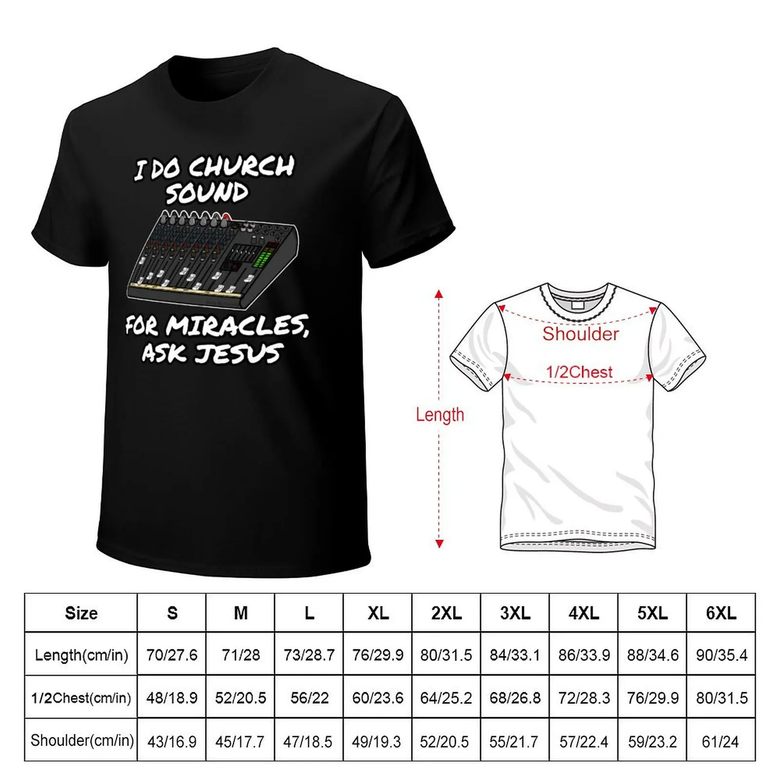 I Do Church Sound For Miracles Ask Jesus T-Shirt Light Athletic Short Sleeve Tee Shirt
