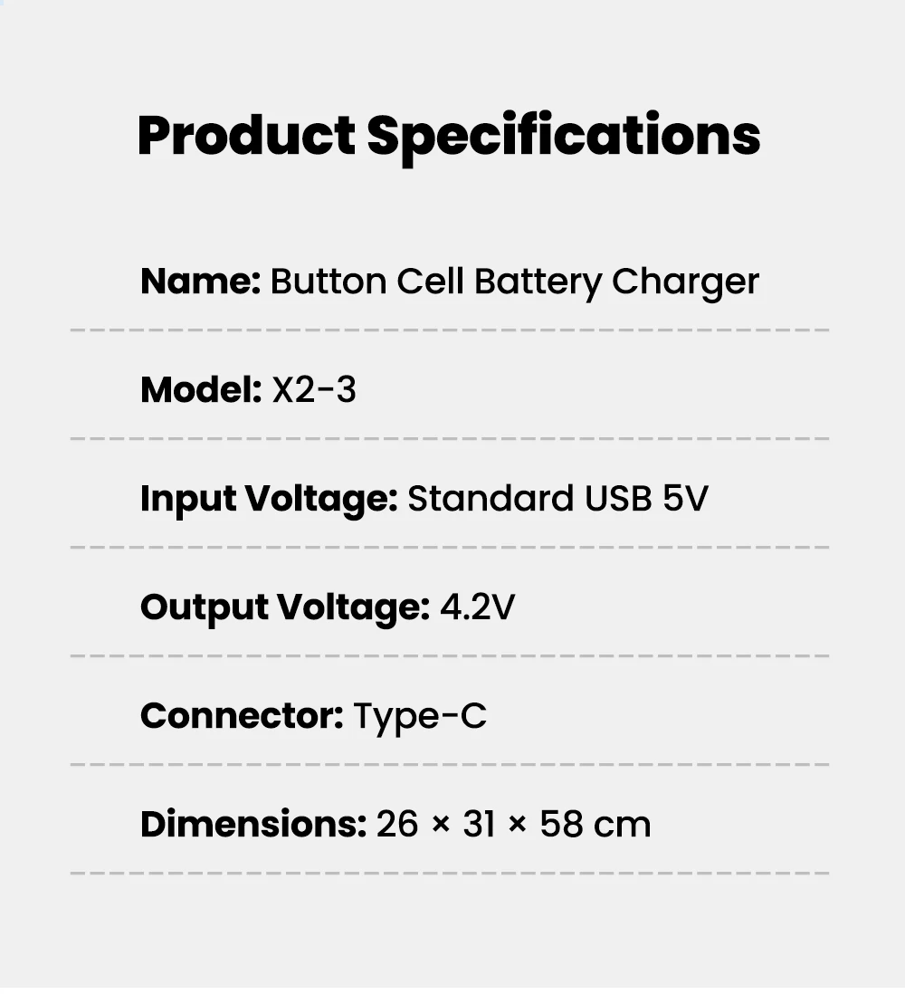 LIR Lithium-Knopfbatterie-Ladegerät Typ C, wiederaufladbar für LIR1620 2032 2477 2450, universelles Autoschlüssel-Fernbedienungsladegerät mit LED – Detail 7