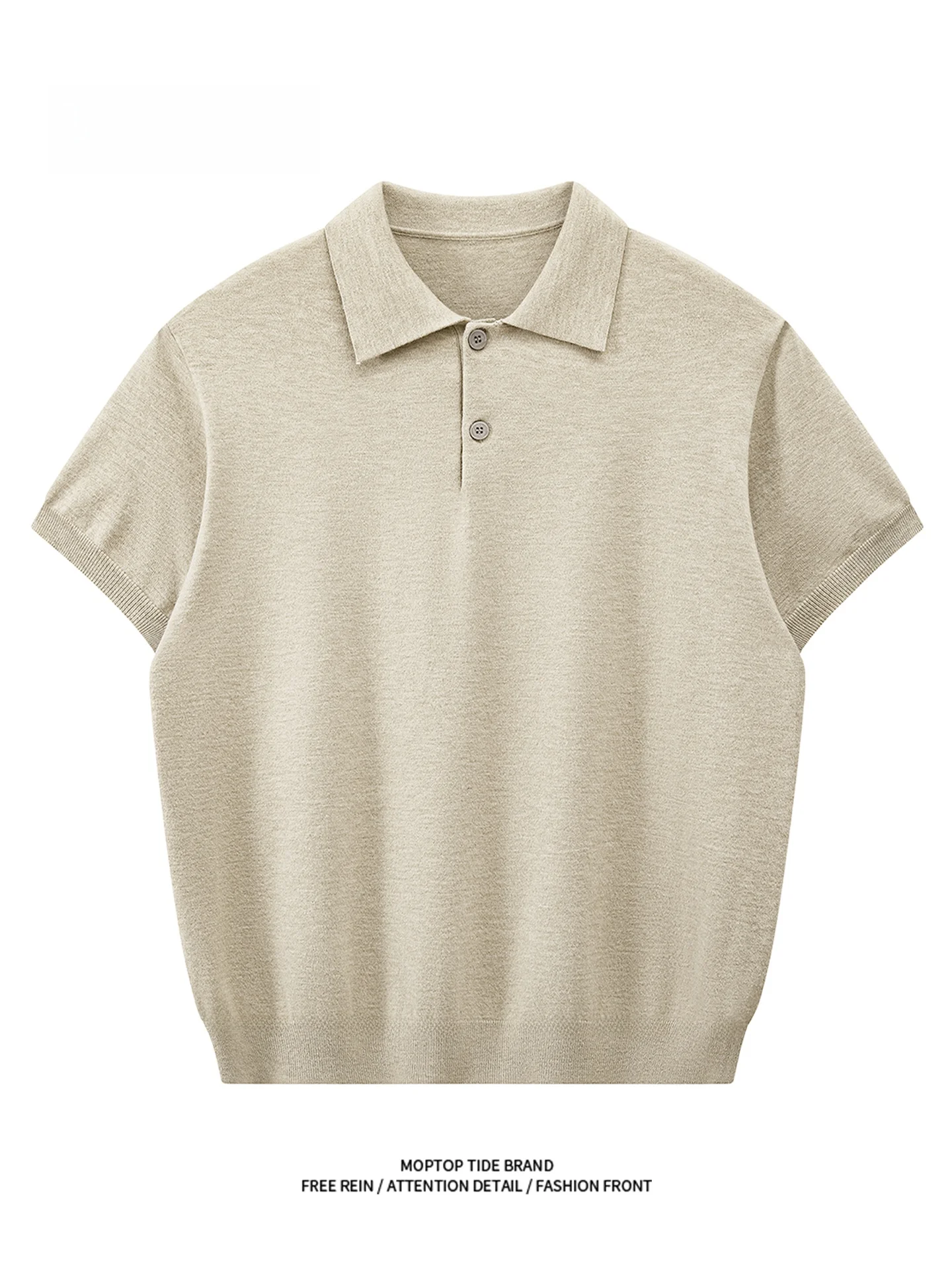 

Мужская трикотажная рубашка-поло MMOPTOP с коротким рукавом на пуговицах, летняя, винтажная, парная, укороченная, свободного кроя, Cleanfit