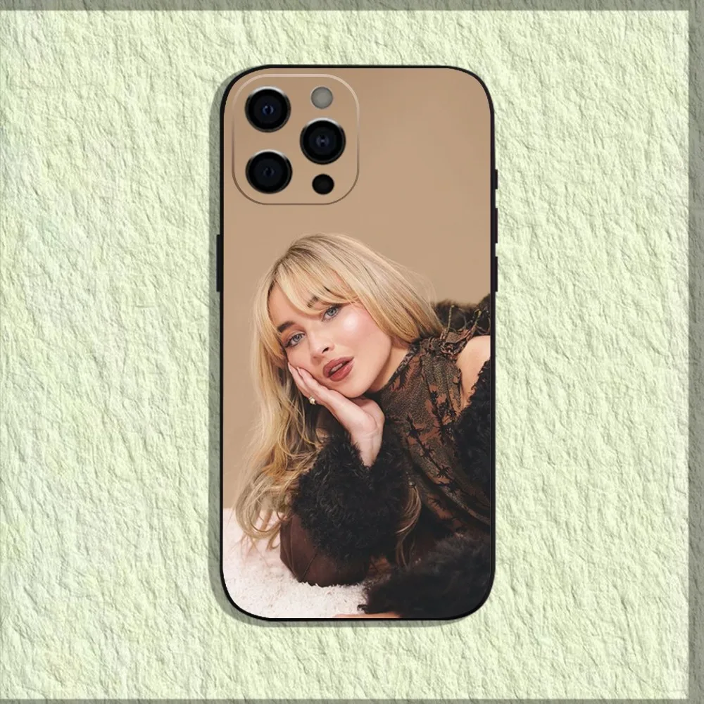 Please S-Sabrina C-Carpenter Phone Case For iPhone 16,15,14,13,12,11,Pro,X,XS,Max,XR,Plus,Mini Soft Black Cover