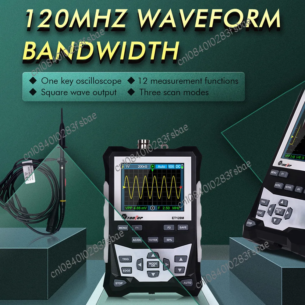 New Et120m Hand-Held Oscilloscope 120MHz Color Analog Oscilloscope Foreign Trade Hot Sale