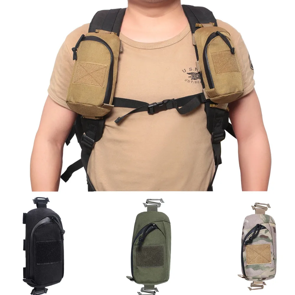 

Polyester Backpack Hanging Bag Chest Storage Phone Pouch Hunting Accessories Bag Shoulder Pack Compact Bag for Outdoor Hiking