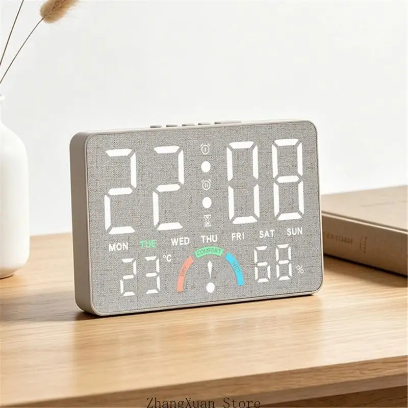 Indoor Digital Alarm Clock with LED Screen for Wall or Desk Placement 3XUF