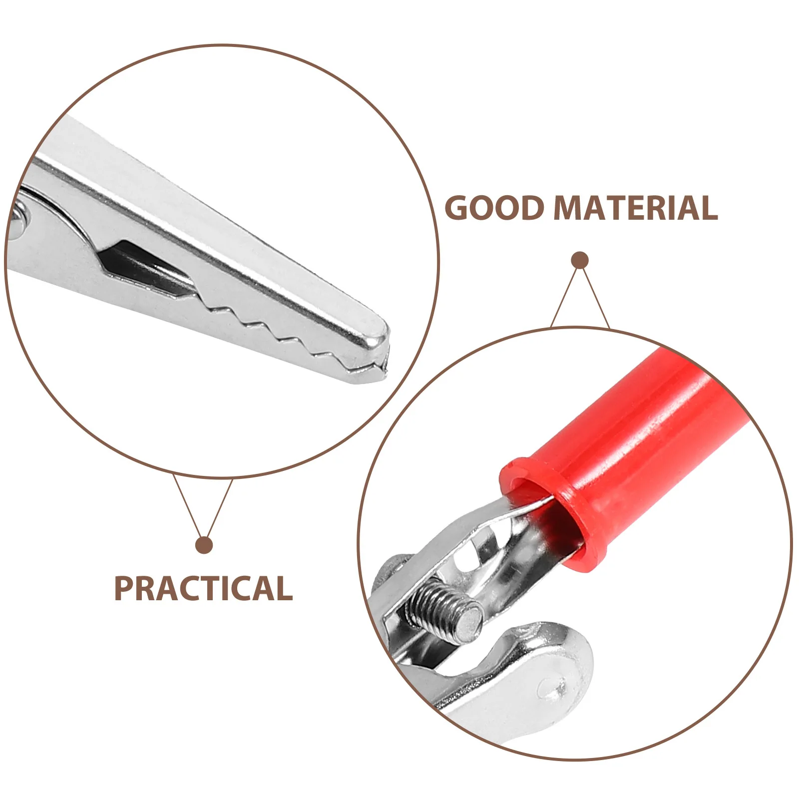 

100Pcs Electrical Alligator Clip Kit Stainless Steel Rubber Construction Versatile Testing Tool for Professionals