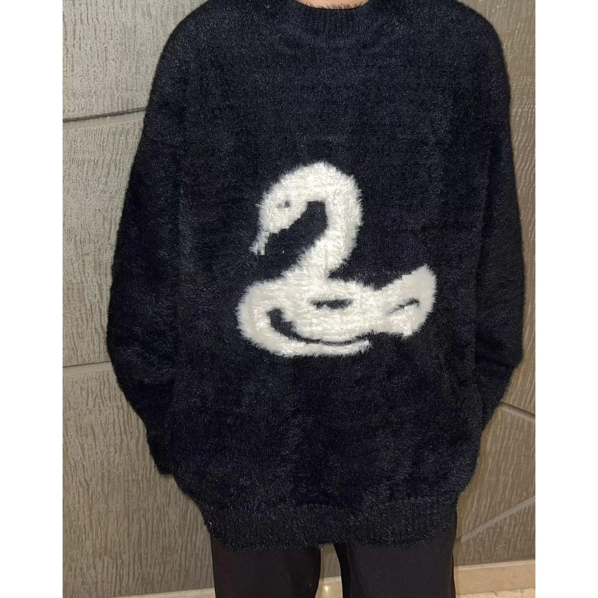 Suéter de Punto con Cuello Redondo E para Hombre, Cseta Interior, Estilo Moderno para Otoño e Invierno, Ajuste De...