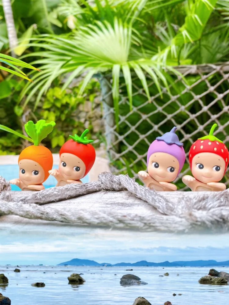 1-12 Stück Obst-Gemüse-Kopf Mini Liegende Puppe Blind Box Niedliche Bildschirm-Figuren Desktop-Auto-Ornament Sammlerstück Spielzeug Geburtstagsgeschenk