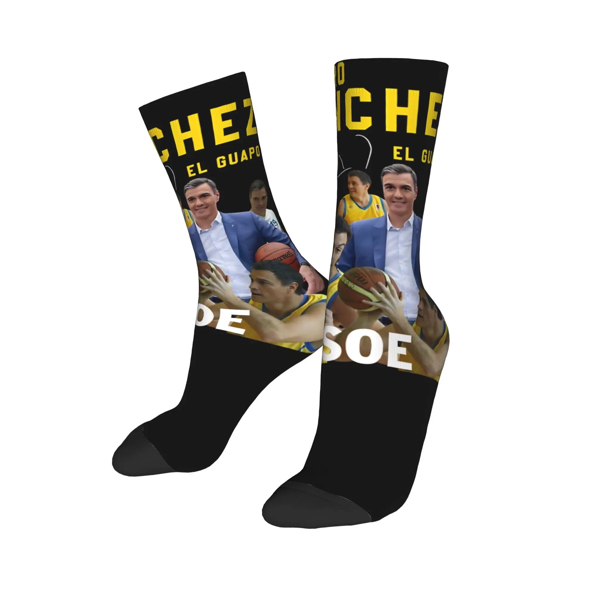 Pedro Sanchez España PSOE Calcetines de tripulación con diseño temático Merch para fiesta Calcetines de vestir absorbentes del sudor