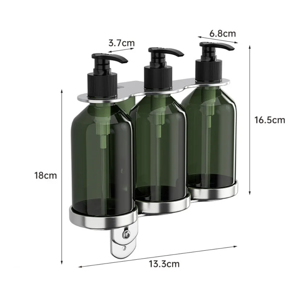 

Refillable Wall Mounted Soap Dispenser Stainless Steel Plastic Manual Soap Dispenser No Need for Drilling Press
