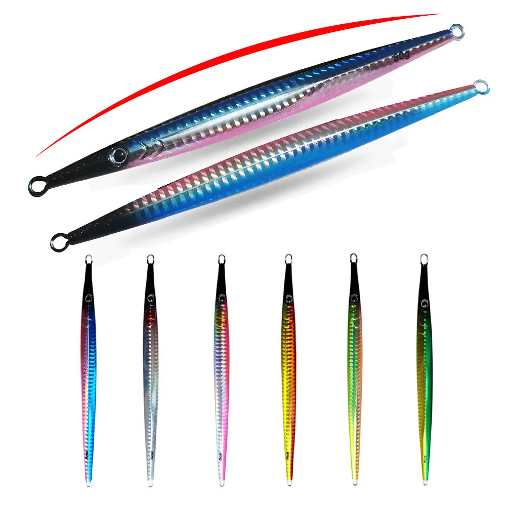 AS Fast Jig-Leurre de pêche en métal dur, appât vertical coulant, gabarit de pêche en mer, pêche en bateau, 60g, 80g
